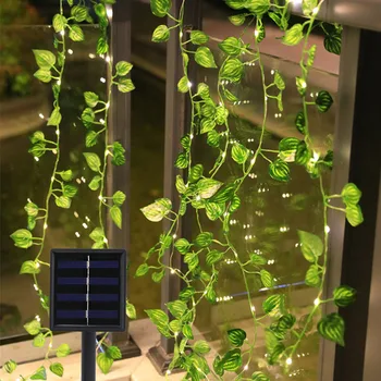 Solar Leaf LED String Lights 1