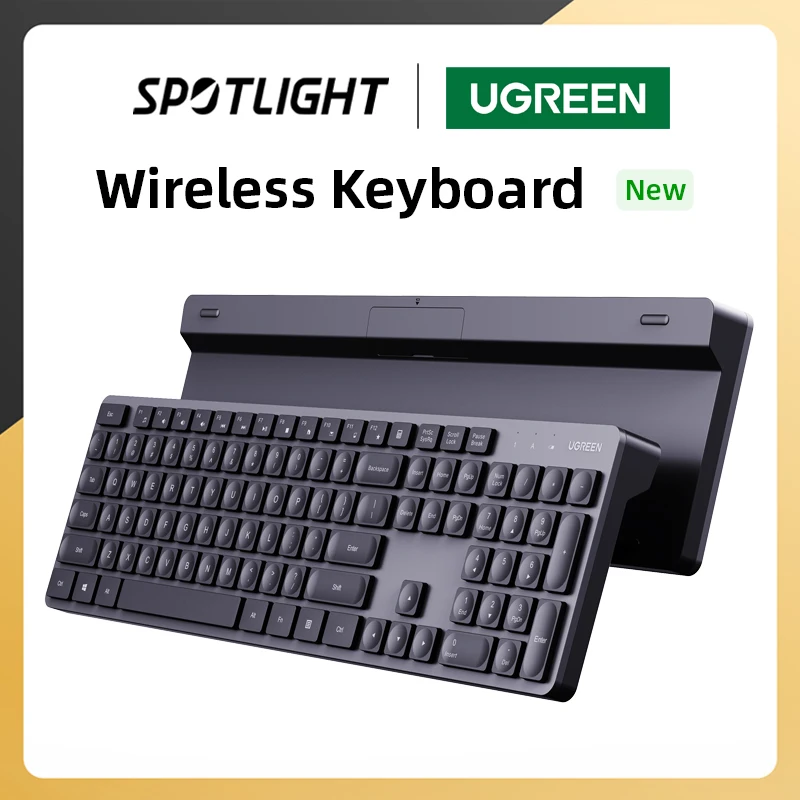  UGREEN Keyboard Mouse Wireless 2.4G English Russian Keycap For Work Office Gaming PC Accessories Mice Pads 104 Keycaps Keyboard