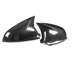 Sleek Rearview Sticker Side Mirror Cover Wing Cap - Exterior Door Case Trim (Astra J Carbon)