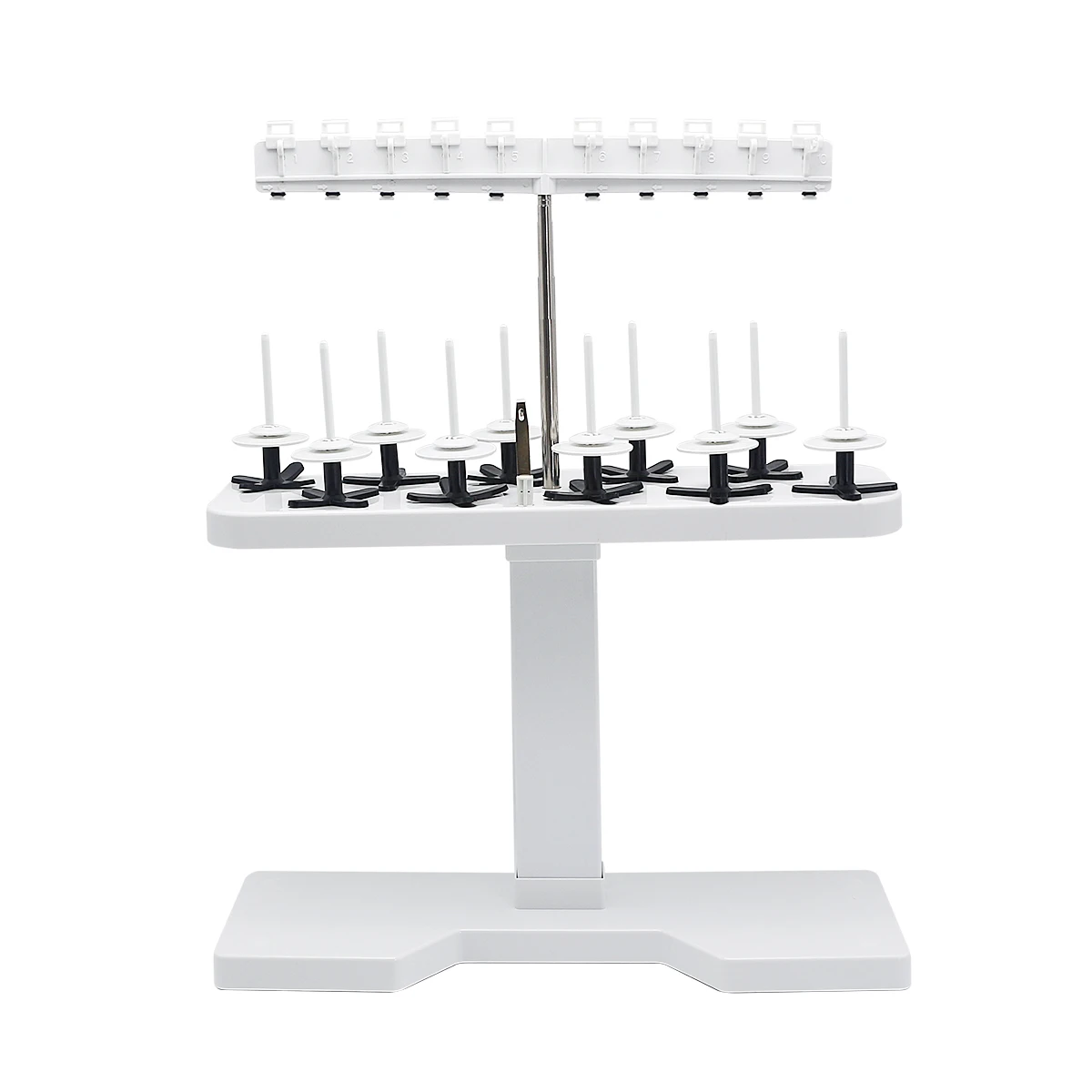 Universal Adjustable Cone Embroidery Thread Spool Holder Stand 10-Spool Sewing Machine Rack