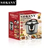 Houselin digital rice cooker, steamer, grain, multi-function cookware, 6L,1000W, stainless steel appearance, black 5