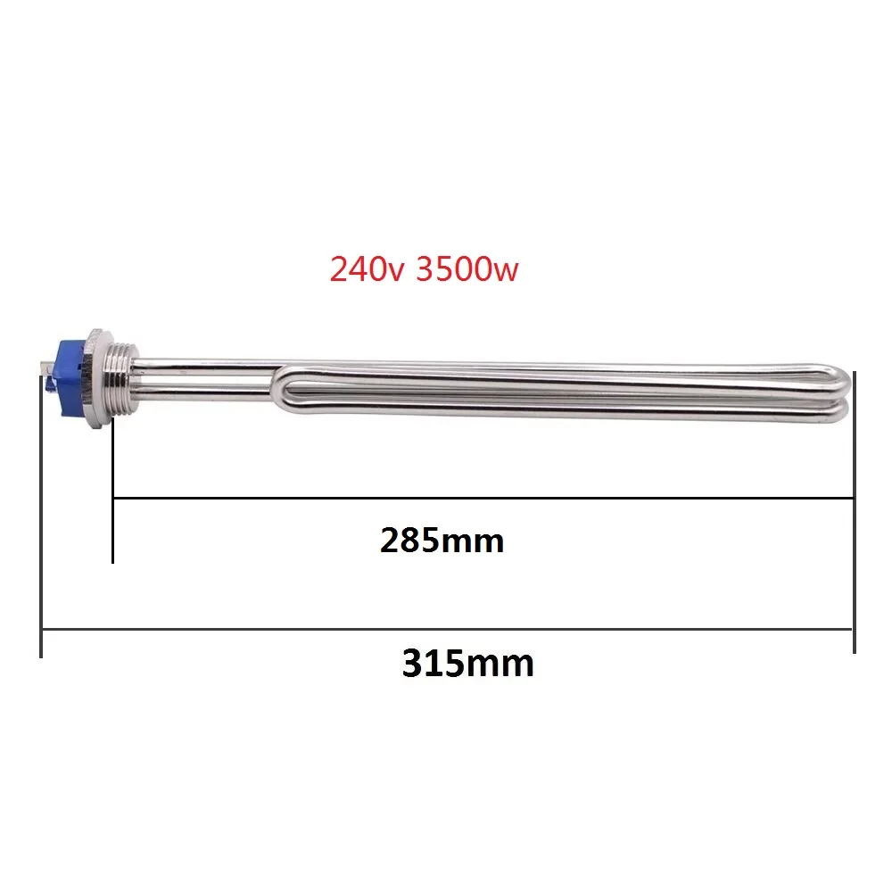 Description Picture 3 of itemDERNORD 240V 1"BSP Tubular Electric Heater Foldback Immersion 2.5KW 3.5KW 4.5KW 5.5KW SUS304 Screw in Heating Element Water