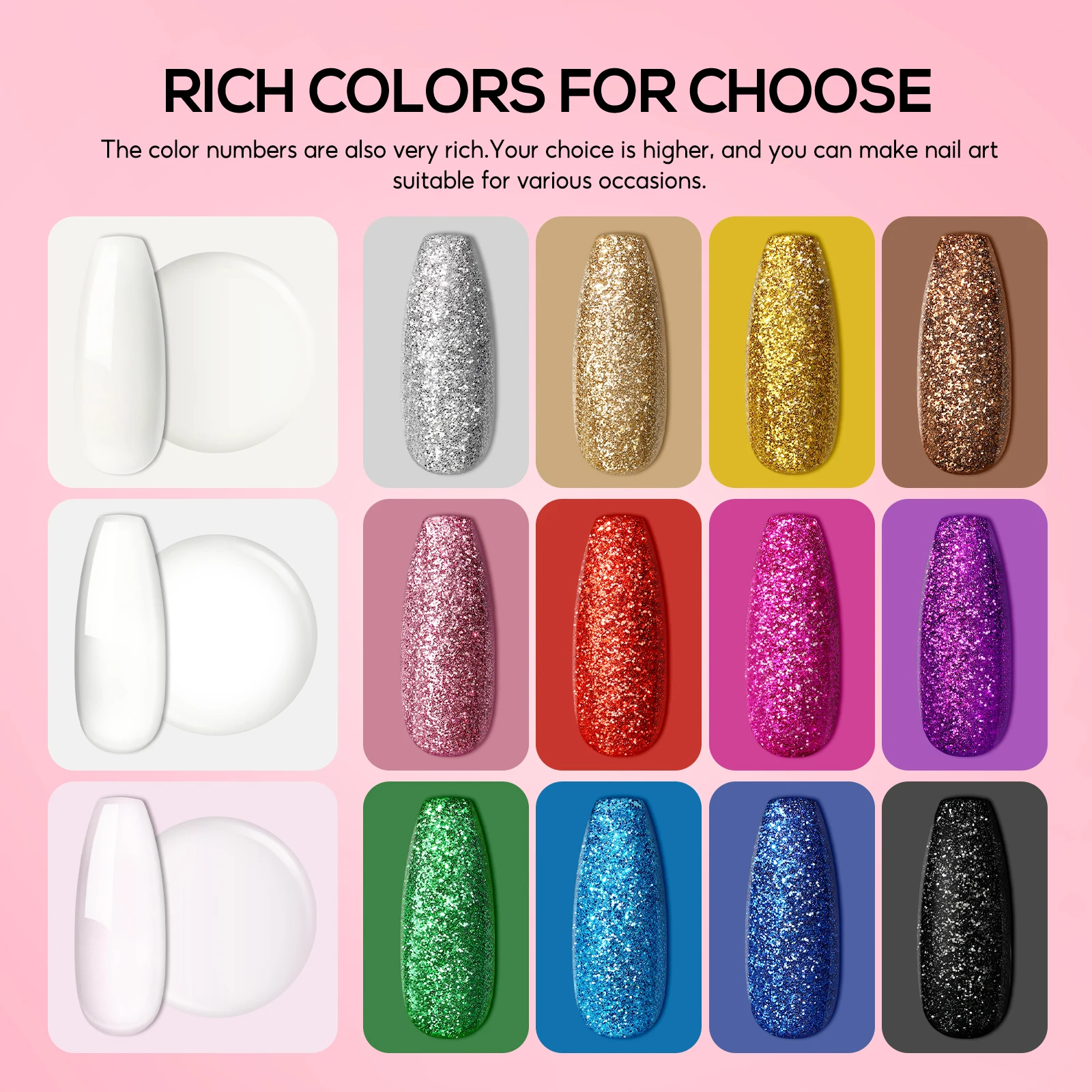 Coscelia Acrylic Nail Kit with 6W Nail Lamp 3PCS 8G Acrylic Powder and 120ML Acrylic Liquid Full Manicure Kit 2