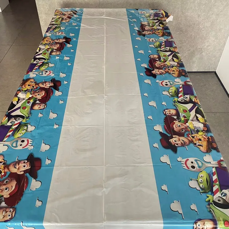 Table Cloth Disposable Tablecloth 1pcs 108*180cm Toy Story Disposable Plastic Tablecloth Table Cover For Party Decoration