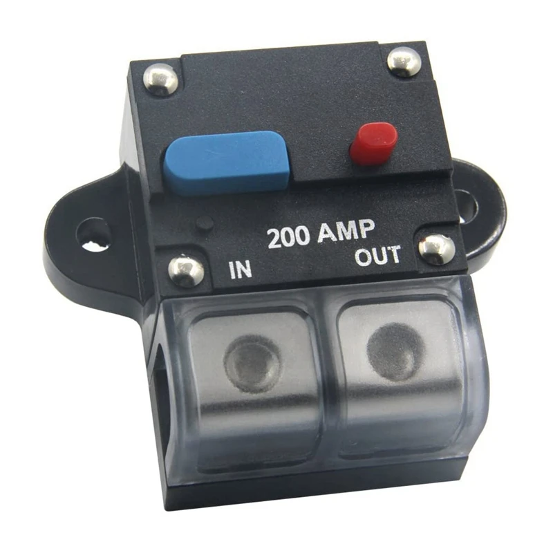 

3X 12-24 Volt DC 200A Circuit Breaker Trolling Motor Auto Car Marine Stereo Audio Inline Fuse Holders Inverter