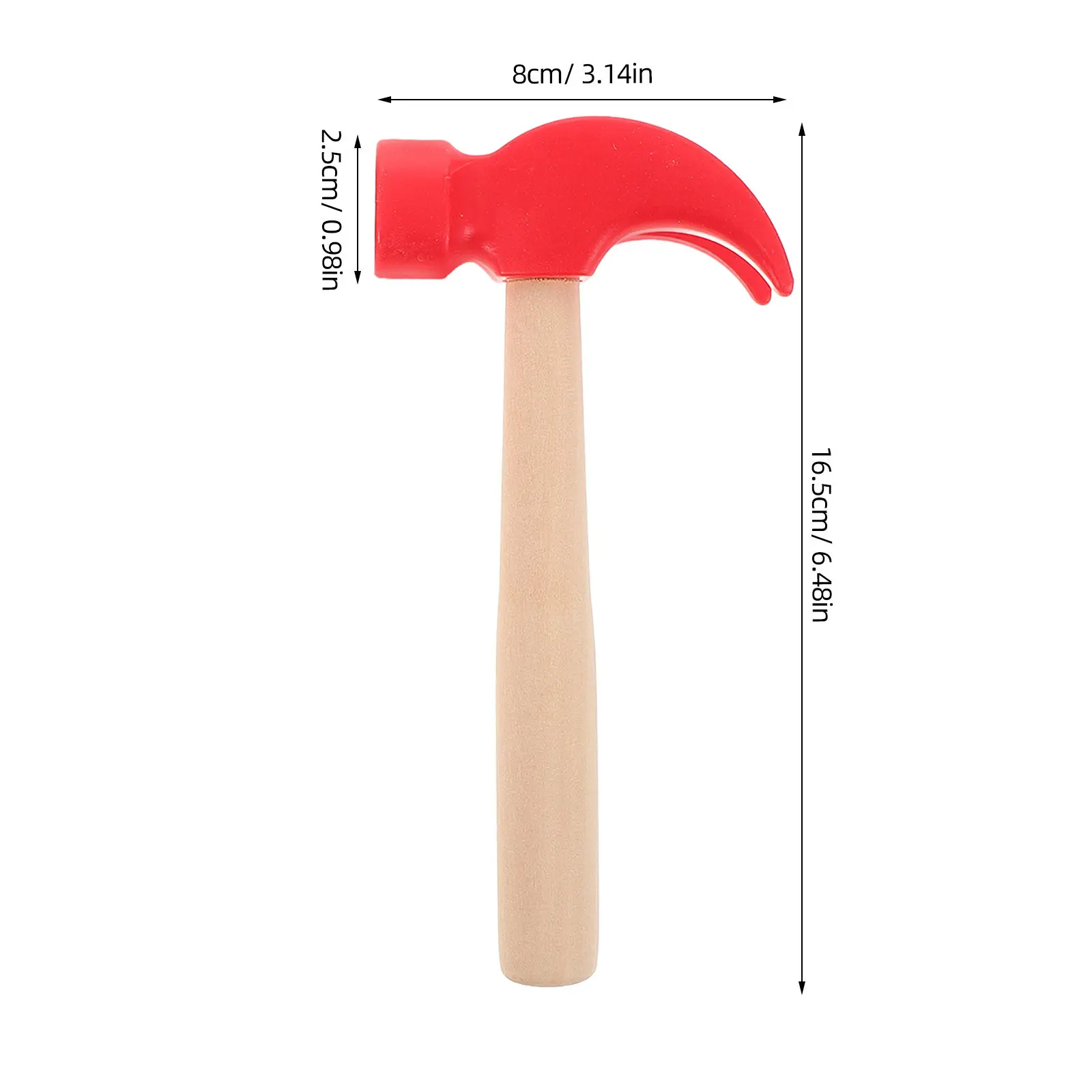 2Pcs 나무 망치 어린이 시뮬레이션 유지 관리 도구 천연 나무 경량 내구성 손재주 향상 망치 장난감