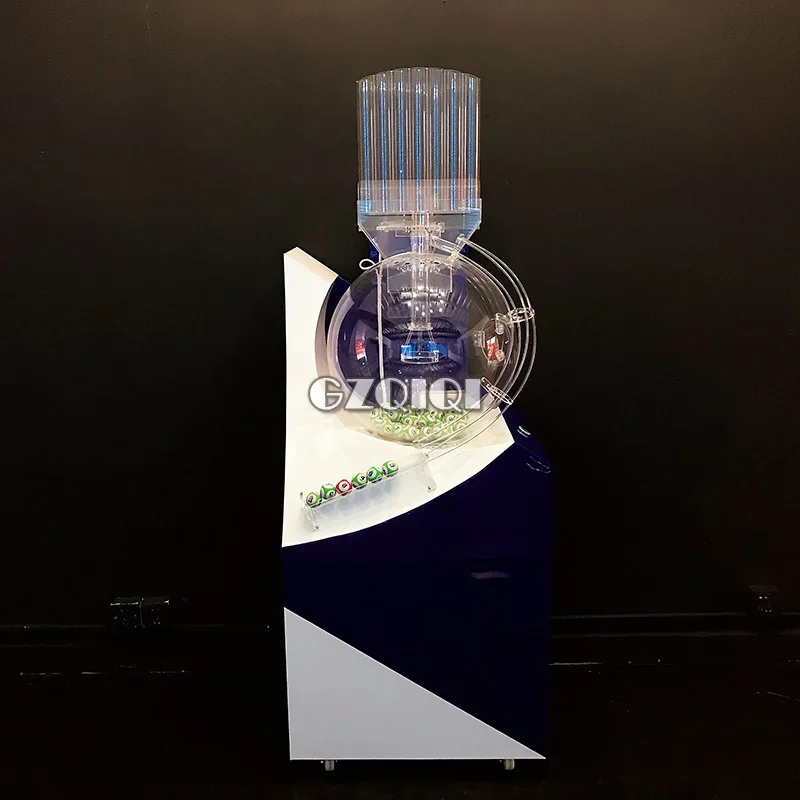 made lottery machine by air mixing with LED lights roulette wheel