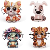 3D Cute Animal Glasses Frame Sunglasses Display Frame Glasses Decorations Glasses Store Decoration Props Home Wood Decoration 1