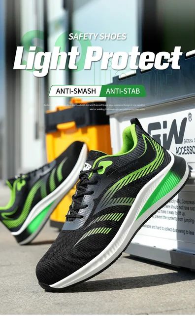 Scarpe Antinfortunistiche Uomo/donna Leggere E Traspiranti - Punta In Acciaio E Suola Antiscivolo Per Lavoro Sicuro - Foto 2