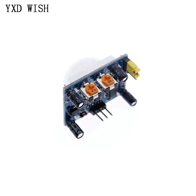 5pcs HC-SR501 Human Body Infrared PIR Motion Sensor Detector Module SR501 Adjust IR Pyroelectric Infrared PIR Sensors Board
