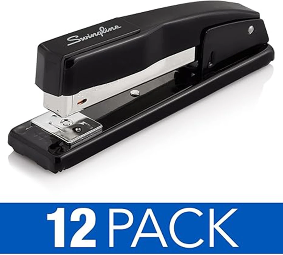 Swingline Stapler, Commercial Desktop Staplers, 20 Sheet Capacity, Black, 12 Pack (S7044401CS)