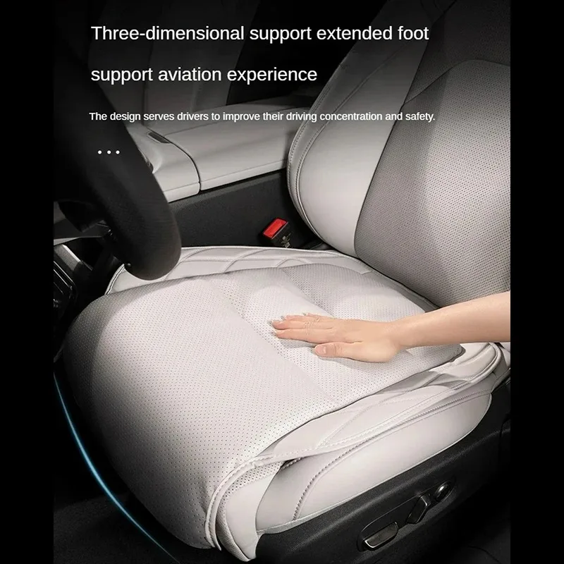 Tesla Model Y 3 Highland S X Cybertruck 폼 드라이버 시트 Nappa Leather Anti-Slip Pad 용 새 카시트 쿠션 화이트