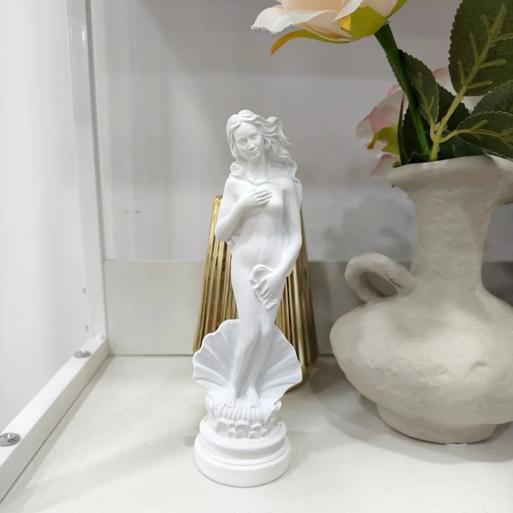 18cm Aphrodite Statue Resin White Greek Sculpture The Birth of