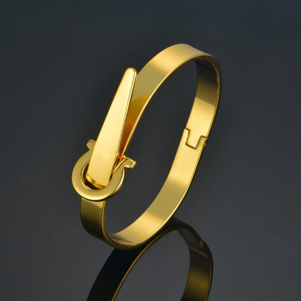 Golden Bracelets Round Frosted Metal Bangles Womens Hand Bracelets Geometric Gold Silver Plated Opening Bracelets Jewelry Gifts 3
