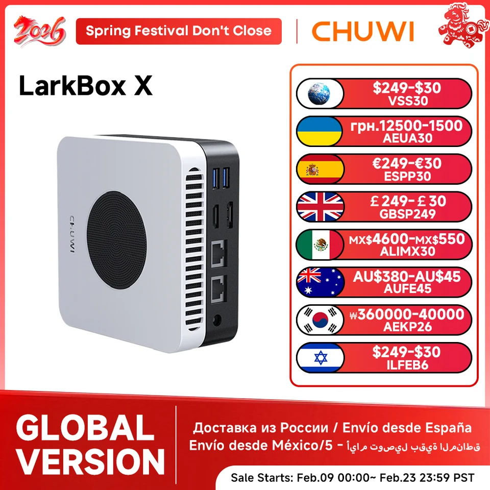 CHUWI LarkBox X Mini PC Intel N100 /i3-1220P 12th Gen Intel