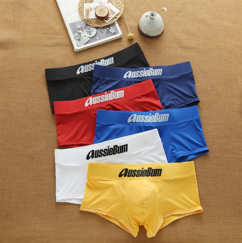 цена Men's underwear with milk silk comfortable sports boxer aussiebum-m218 bag