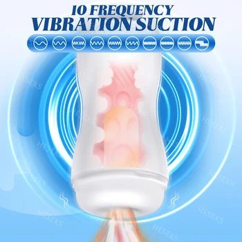 HESEKS Automatic Male Sucking Masturbator Hands Free Pocket Pussy Male Stroker Blowjob Adult Sex Toys for Men Penis Pumps 18+