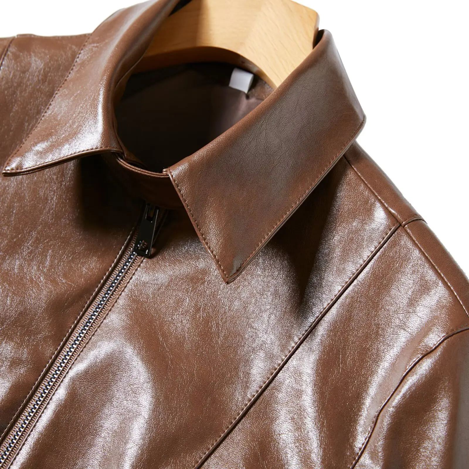 Leather Jackets Women's Coat 2025 zartins Elegant Fashion Faux Jackets Woman's Long Sleeve Tops Solid Streetwear Woman Jackets