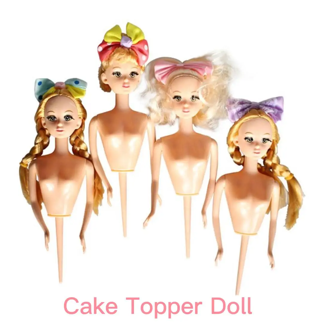 Children's Birthday Gift DIY Cake Decorates Mini Doll Girl Toys Sugar-turning Cake Mould naked doll baking mold