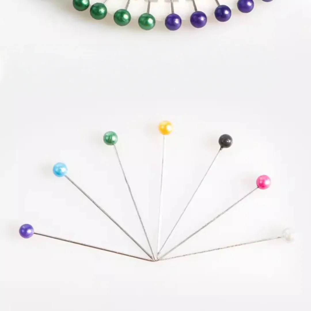40Pcs 컬러 포지셔닝 비드 바늘, 대형 헤드 핀, 쉐이핑 라이트 바늘, 대형 디스크 고정 쥬얼리 컬러 비드 바늘, 바느질 포지셔닝 바늘, 컬러로 구별하기 쉬운 포지셔닝 바늘