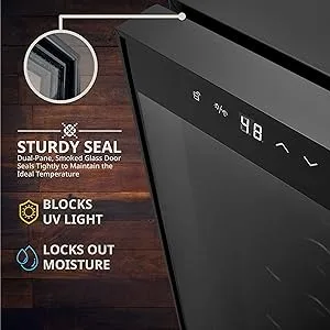Ivation wine cooler sturdy seal