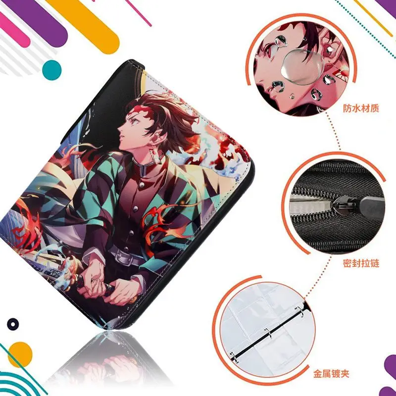 Anime Cards Book Demon Slayer Kimetsu No Yaiba Kamado Tanjirou Nezuko Agatsuma Zenitsu Binder Game Card Collection Gift