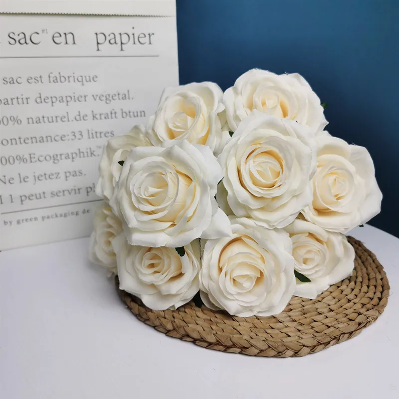 Exquisite Dutch Rose Bridal Bouquet - Elegant Artificial Floral Decoration for Weddings, Home Decor, and Photography Props