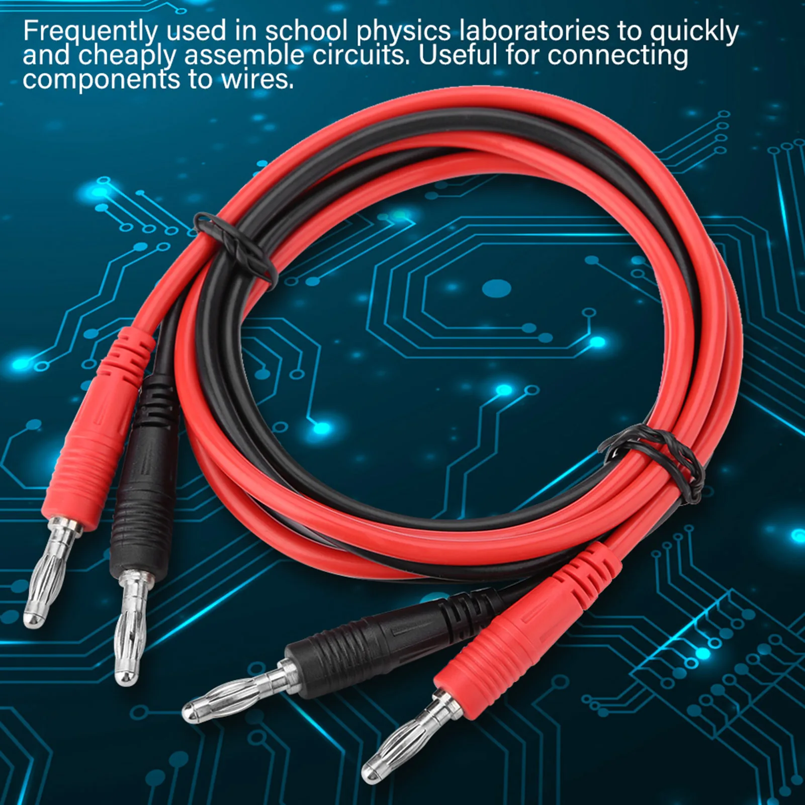 Banana Plug Testing Cable 2Pcs 4mm to Test Cable Multimeter 40.6in 15A