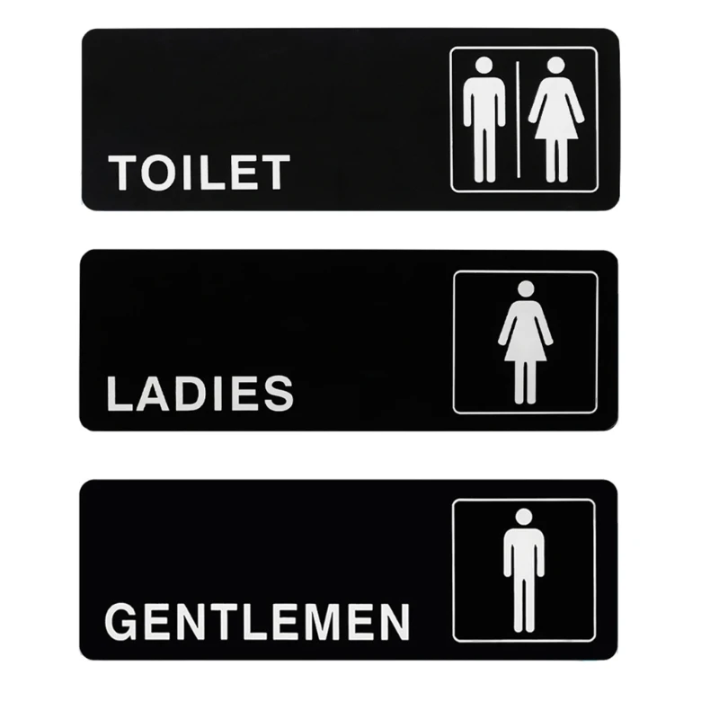 

Waterproof Restroom Label for Hotels and Restaurant Shopping Mall Bathroom Label