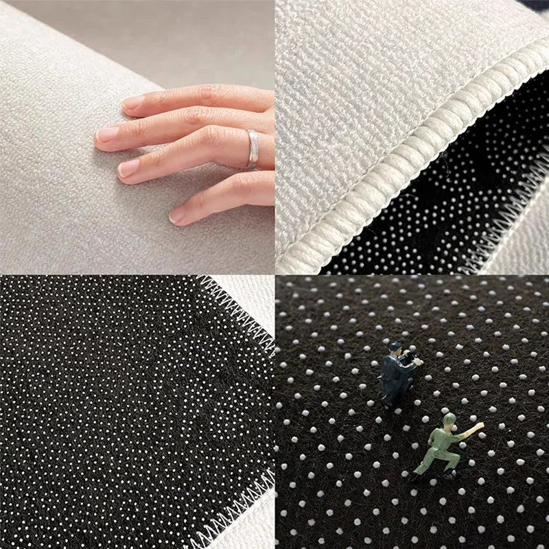 Minimalist Oval Living Room Carpet Gray Modern Home Carpets Line Art Decorative Rug Firm Non-Slip Waterproof Rugs Alfombra Ковер 6