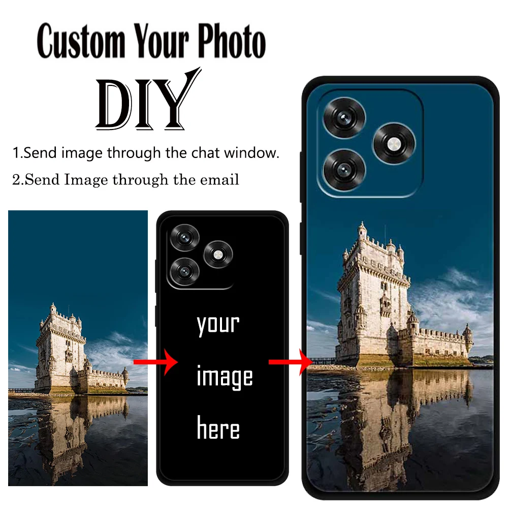 Customizable Wedding Photo Phone Case - Soft Silicone Cover, DIY Design