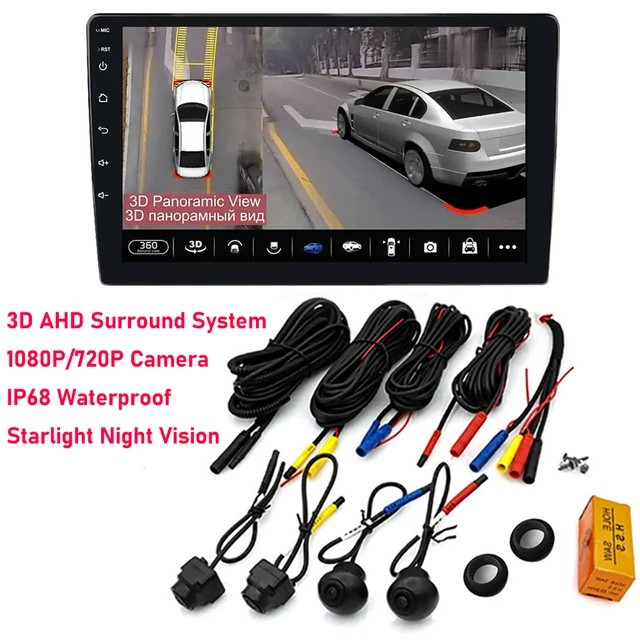 Universal 360° Surround View Car camera 360 degree Panoramic front rear  left right cameras With Waterproof Night Vision