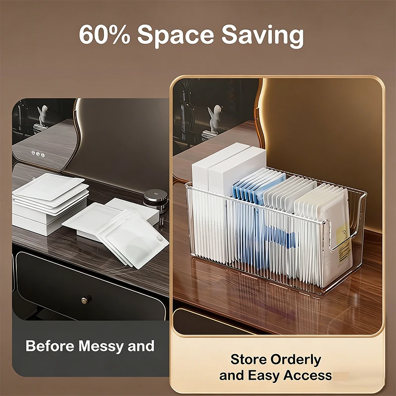 Clear Acrylic Storage Box - Stylish Organizer for Makeup, Vanity, Bathroom, or Kitchen Essentials