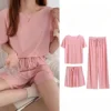 Women Velvet Pajama Set Fleecing Warm Loose Top And Elastic Waist Pants Home Casual Warm Woolen Suit Women 2023 Autumn Winter 6