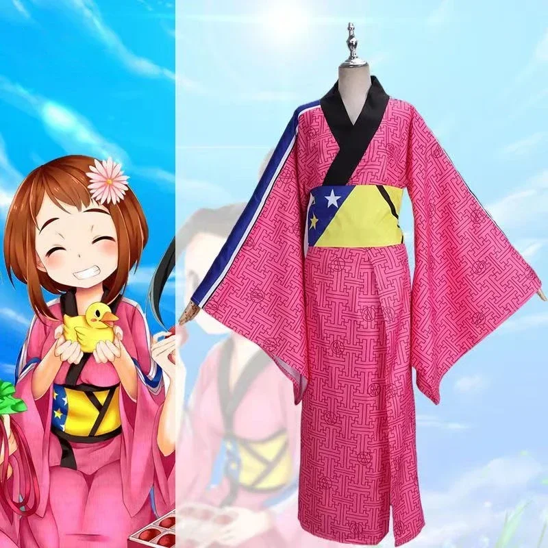 

My Hero Academia Uraraka OCHACO Cosplay Costume Anime Kimono Cosplay Suit Clothing