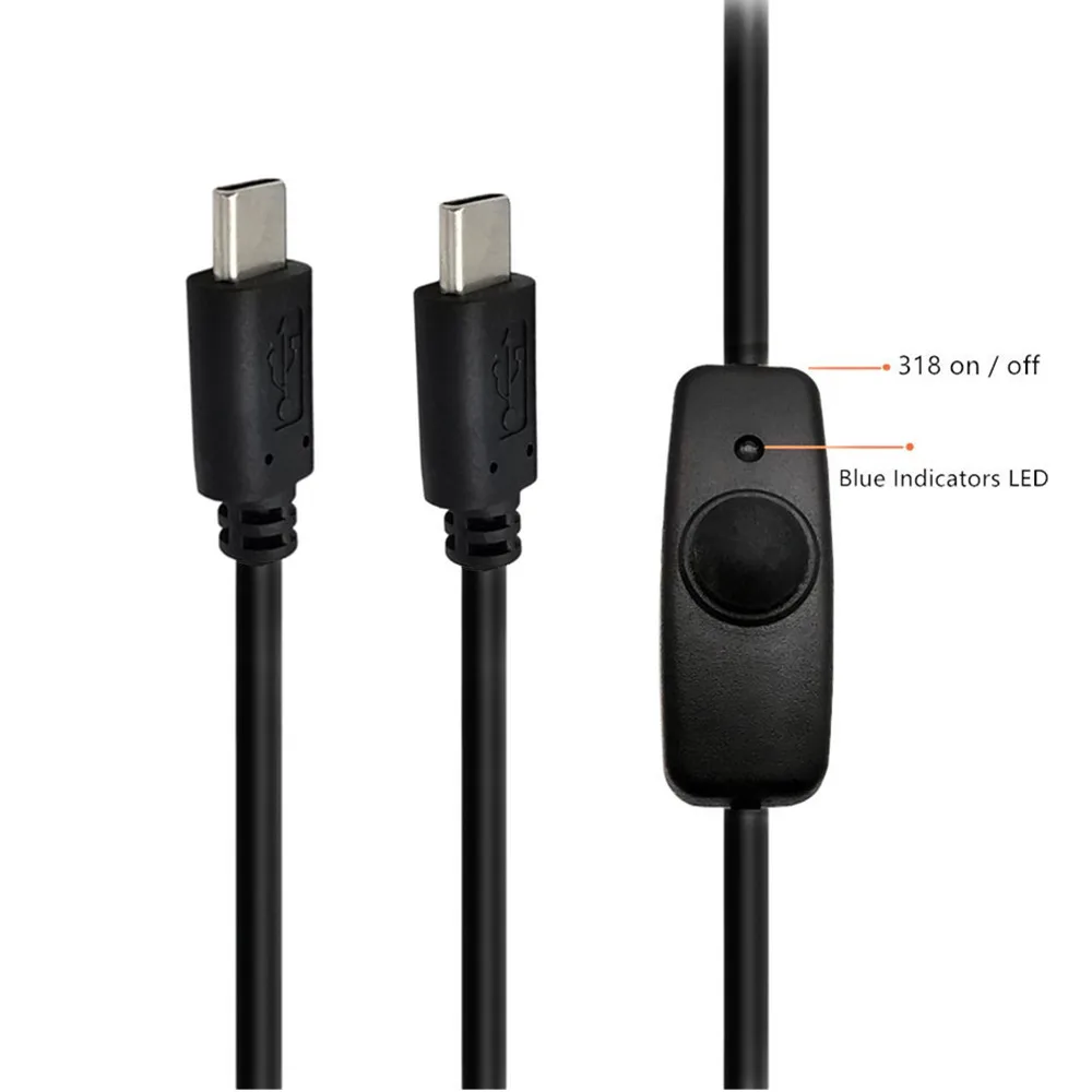 Cavo USB C A USB Con Pulsante On/Off E LED – 2 Pezzi Da 1,5m + Prolunga – Per Ricarica E Dati - 2