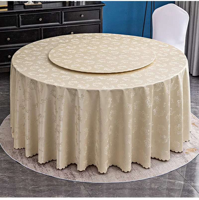 

Round table tablecloth, high-end feeling, dining table turntable cover, waterproof, oil resistant, and washable household table