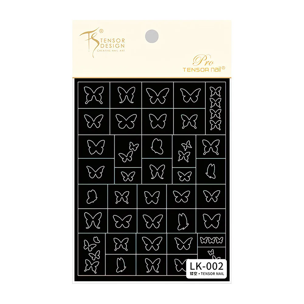 Floral Bloom Nail Art Adhesive Stickers - Abstract Flower Design