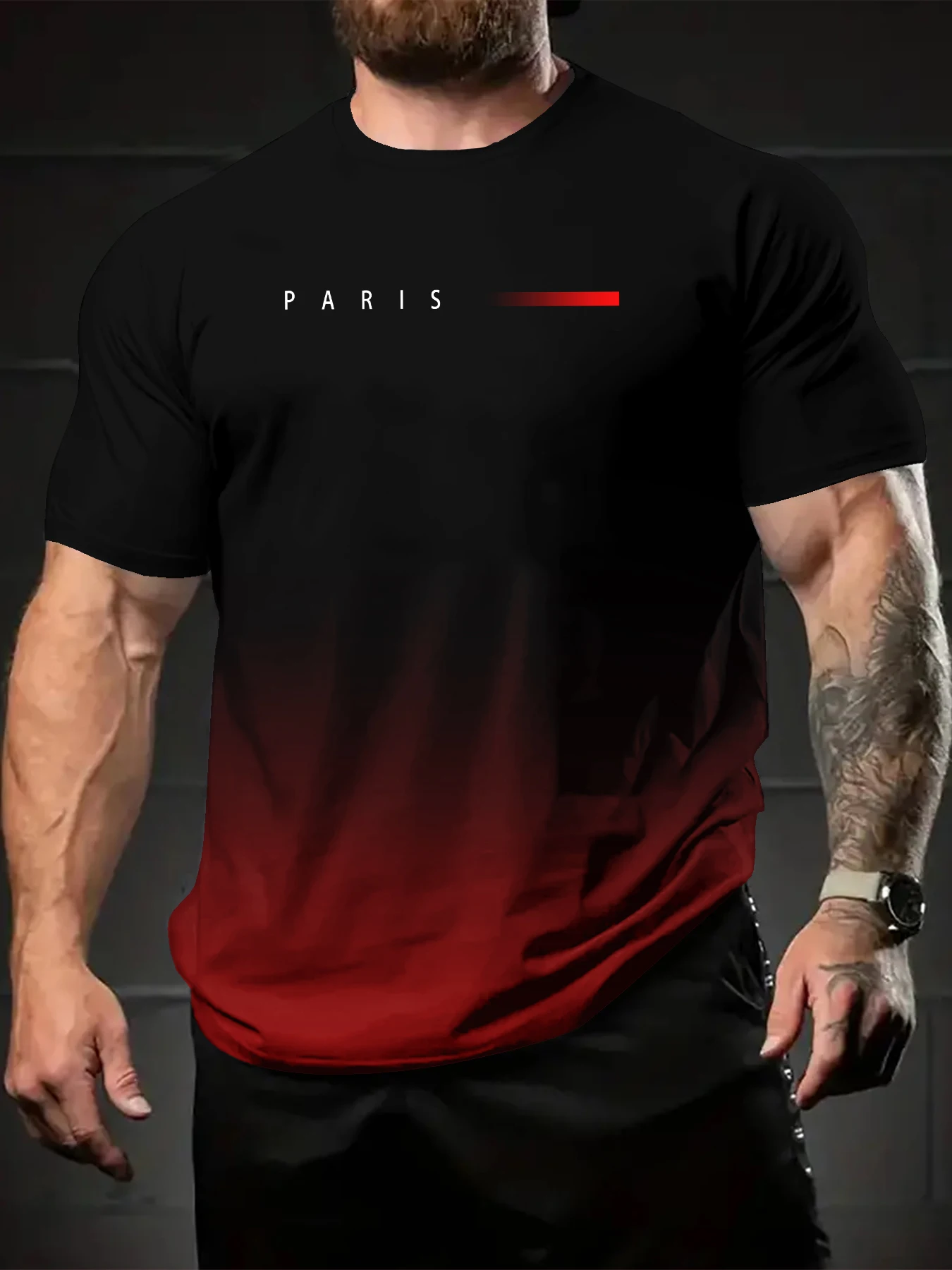 

Summer Men T Shirts Simple Gradient Color 3D Print Graphic Round Neck Casual Short Sleeve Tops Streetwear Fashion Clothing