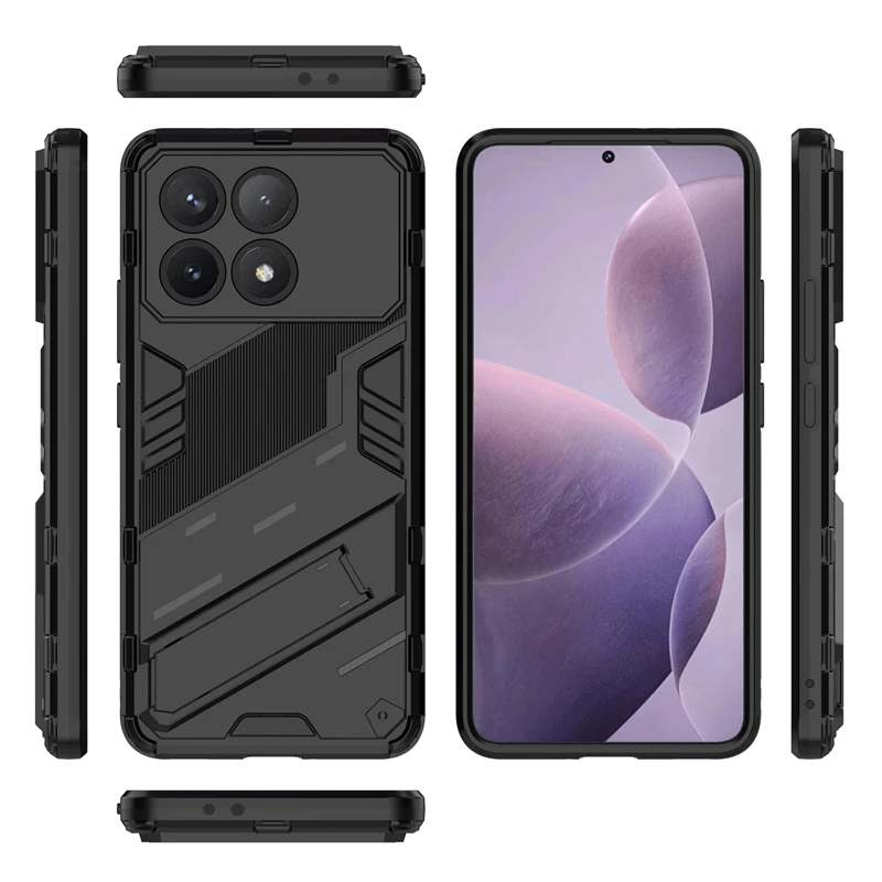 Cover In Silicone Morbido Per Xiaomi Poco X6 Pro 5G, Antiurto, Sottile, Con Protezione Fotocamera, Rosso Vino