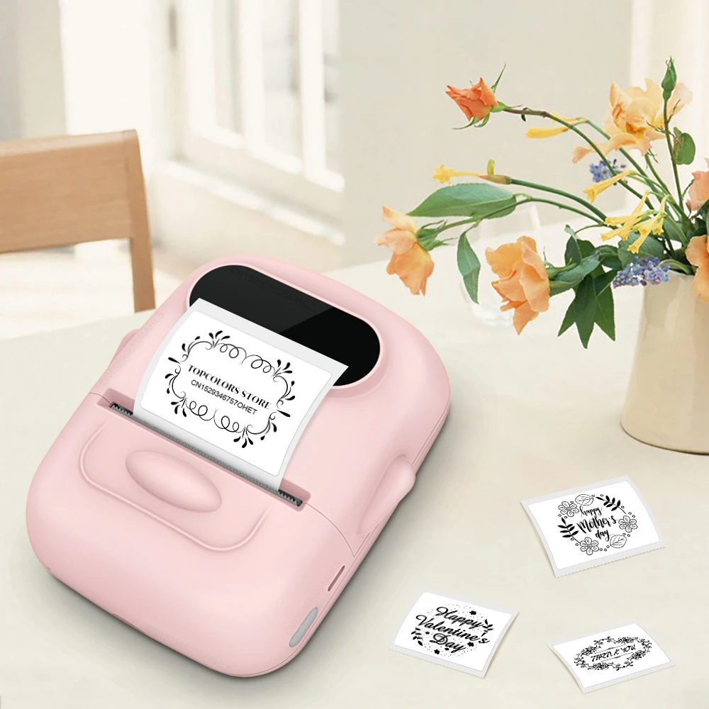 Compact Portable Thermal Label Printer - Marklife P50 Mini Label Maker for Self-Adhesive Stickers