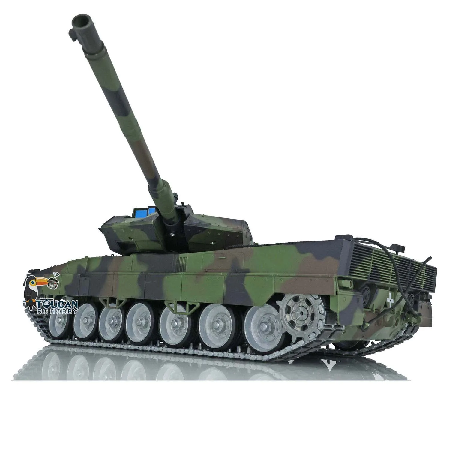 Toucan Controlled Toys 1/16 Heng Long 7.0 Leopard2A6 RC Tank 3889 Barrel Recoil Metal Tracks W/ Rubbers RTR  Car TH17593-SMT8 5
