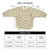 New Children Feeding Aprons Long Sleeve Baby Bib With Pocket Full Cover Kid Gown With Bag Waterproof Long-Sleeve Smock 3