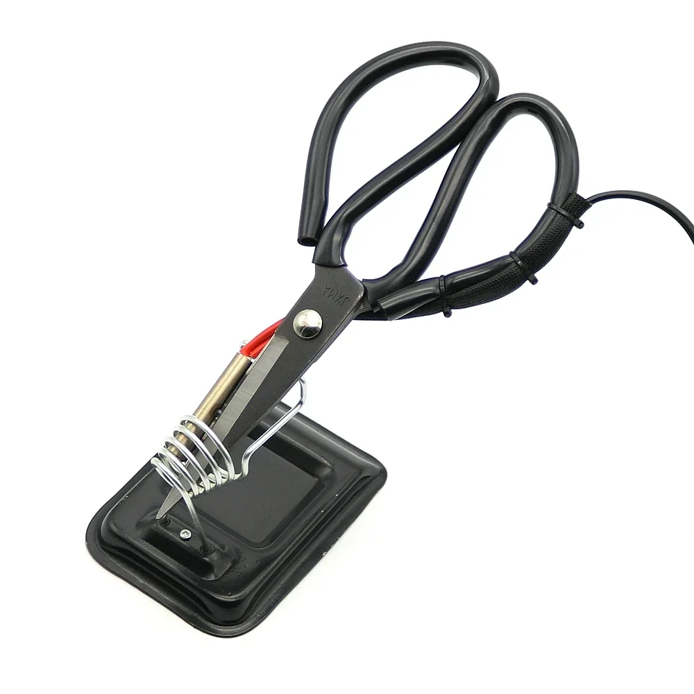 1Pc 220V Adjustable Electric Heating Tailor Scissors with Switch Controller and Stand 3