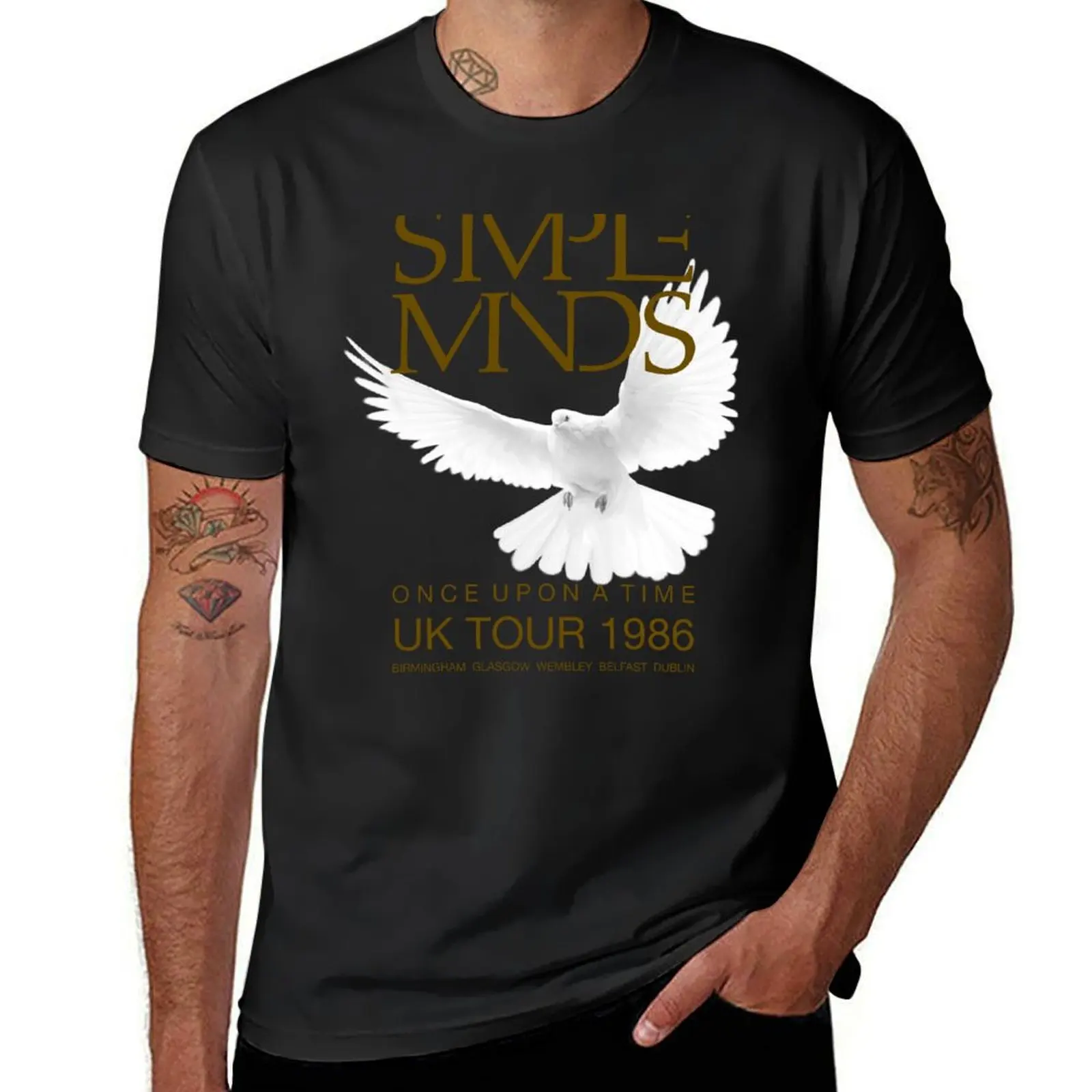 

Simple Minds - Once Upon A Time UK Tour 1986 T-Shirt cute tops oversized sports fans hippie clothes t shirts for men pack