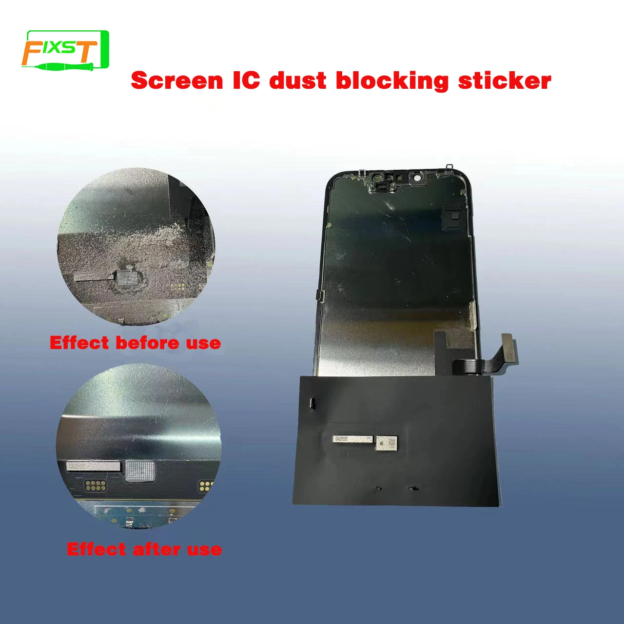 11-15 Series Screen IC Polishing Dust Blocking Stickers To Prevent Dust From Entering The Screen, Making It Easy To Clean
