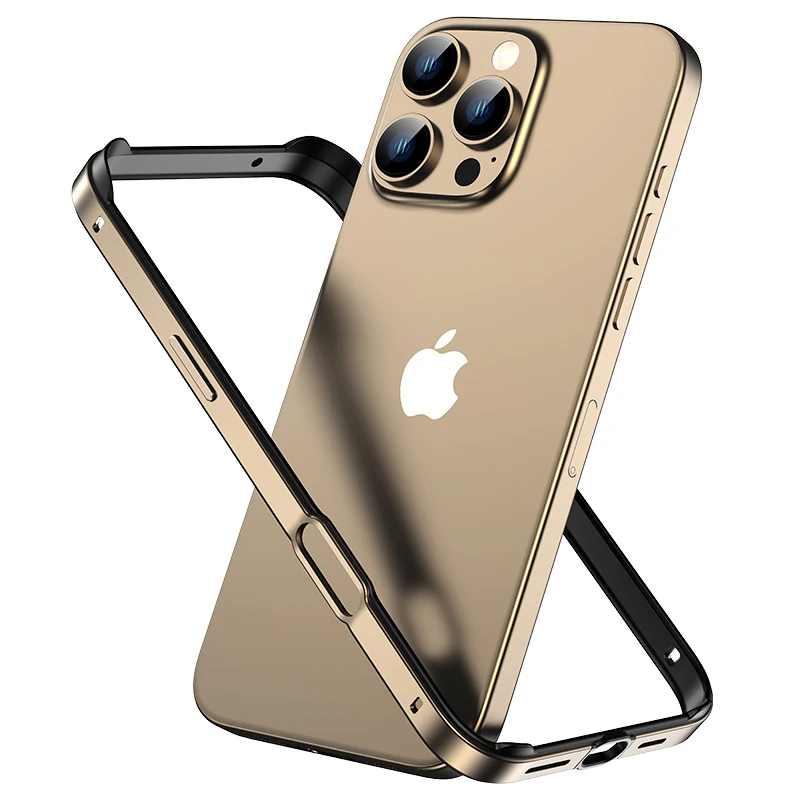 Desert Titanium Bumper Case - Premium Aluminum Metal Cover in Black, Gold, and Pink