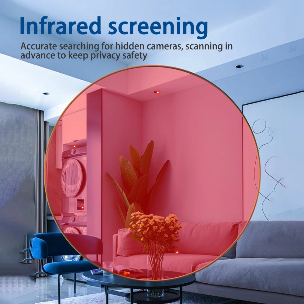 Anti-spy Hidden Camera Detector Portable Infrared Detection Security Protection for Hotel Locker Room Public Bathroom