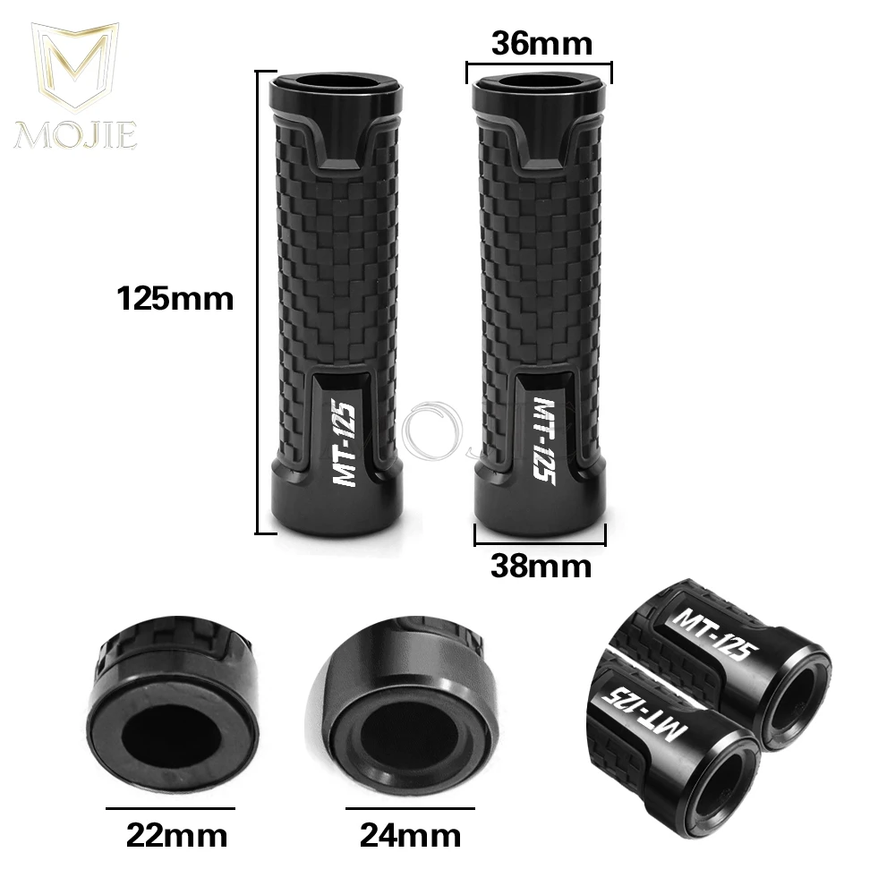 Motorfiets Handvat voor MT125 MT-125 MT 125 2014-2018 2019 2020 2021 2024 2023 2022 Motorfiets CNC 7/8''22MM Stuur Grip Stuur Cap Einde Plug motorfiets handgrepen handgrepen hand bar einde grip