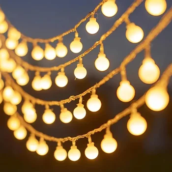 Luces de Hadas LED Bola (20-200 LEDs) - Guirnalda Decorativa Navidad, Boda, Fiesta, Tienda | Conexión EU